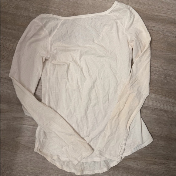 lululemon athletica Tops - Lululemon Athletica Cream Long Sleeve Top